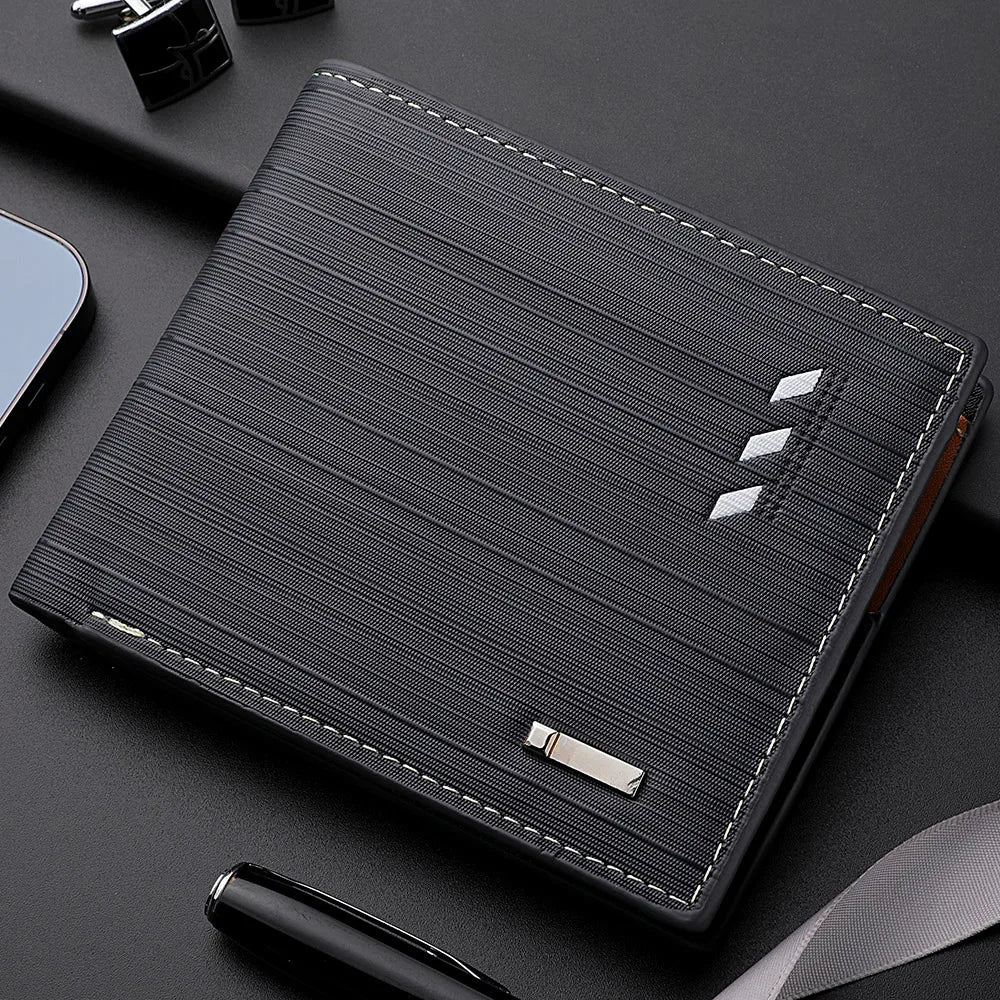 Men’s Premium Textured Wallet with Two-Tone Interior