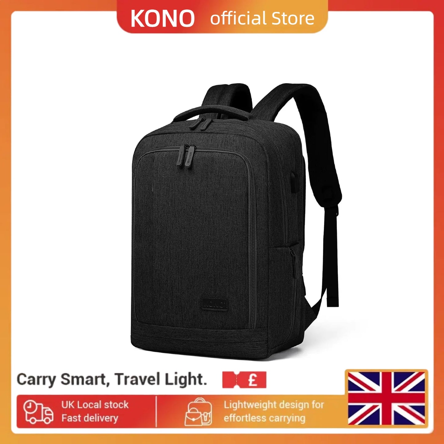 Lightweight Laptop Backpack – Slim Water-Resistant Daypack for Travel, Work & School