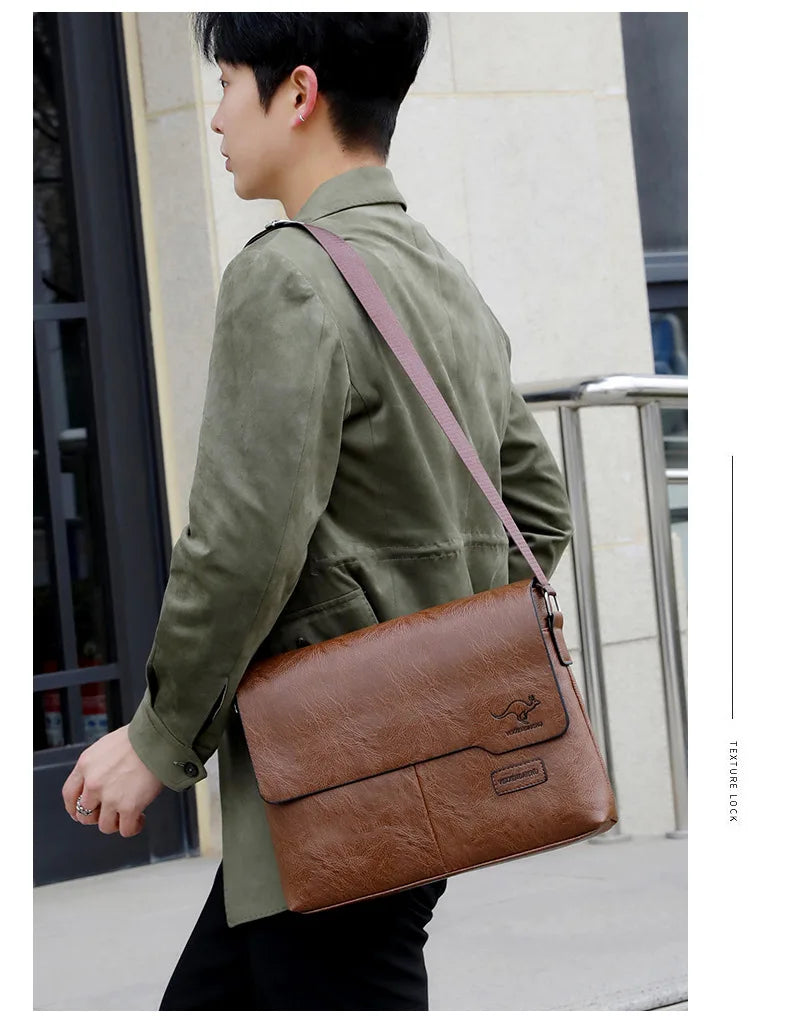 Men’s Messenger Bag – Timeless Sophistication for Stylish Men | Perfect for iPad and Laptop