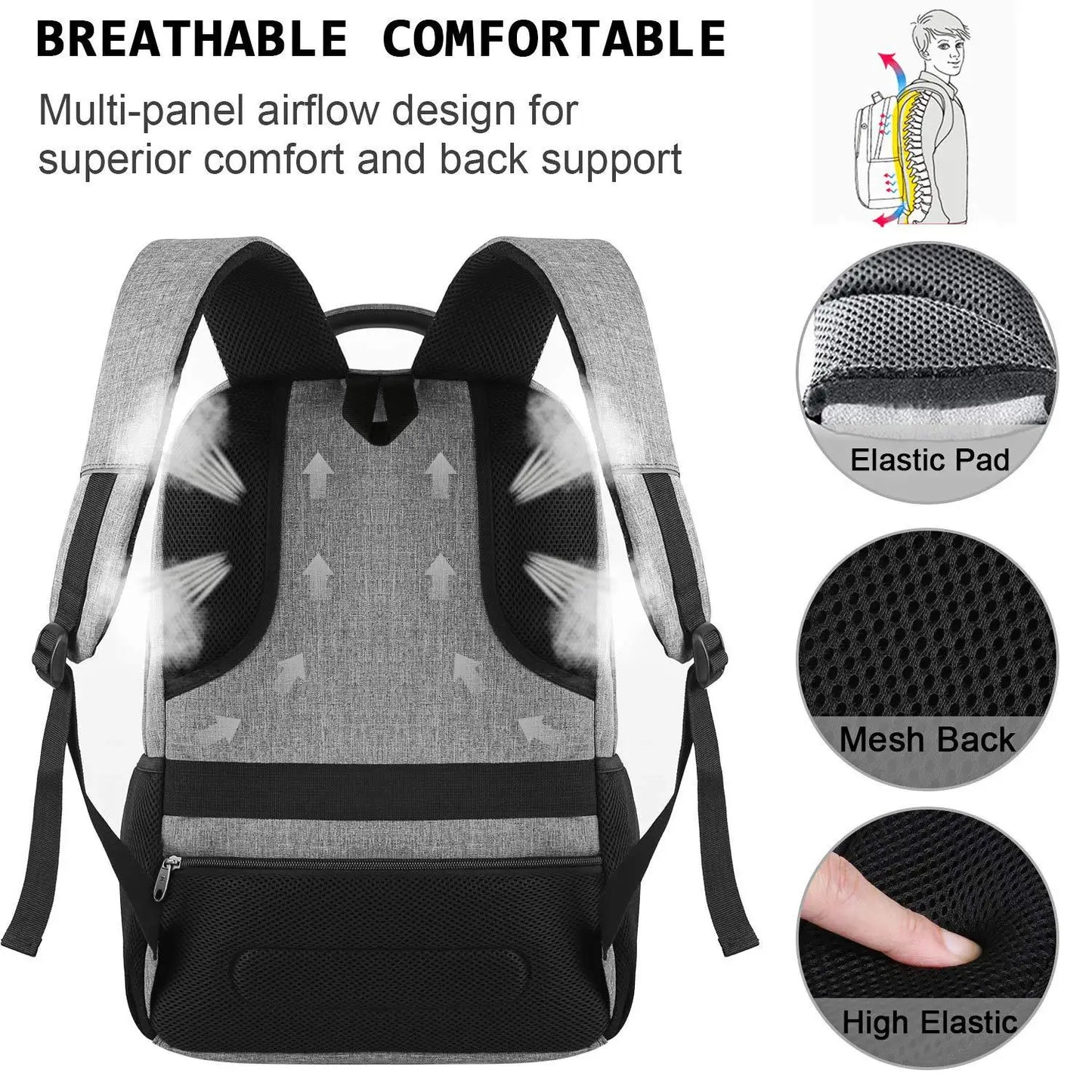 Men’s Executive Anti-Theft Backpack – Modern, Technological and Spacious
