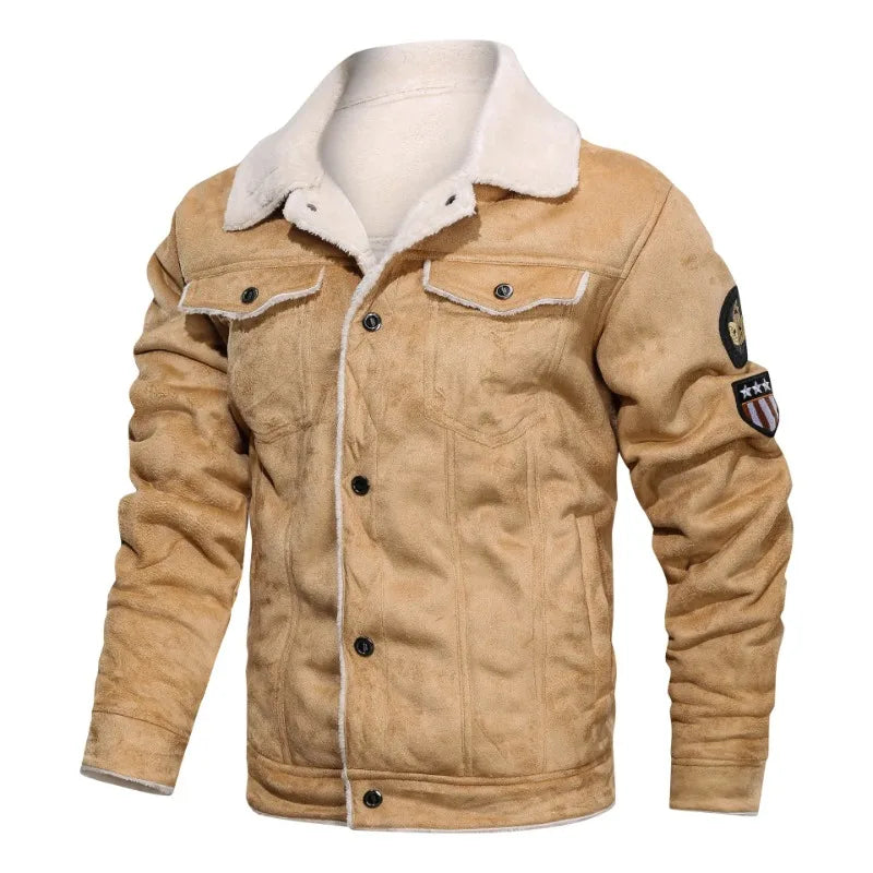 Men’s Vintage Sherpa-Lined Jacket – Rugged Winter Style