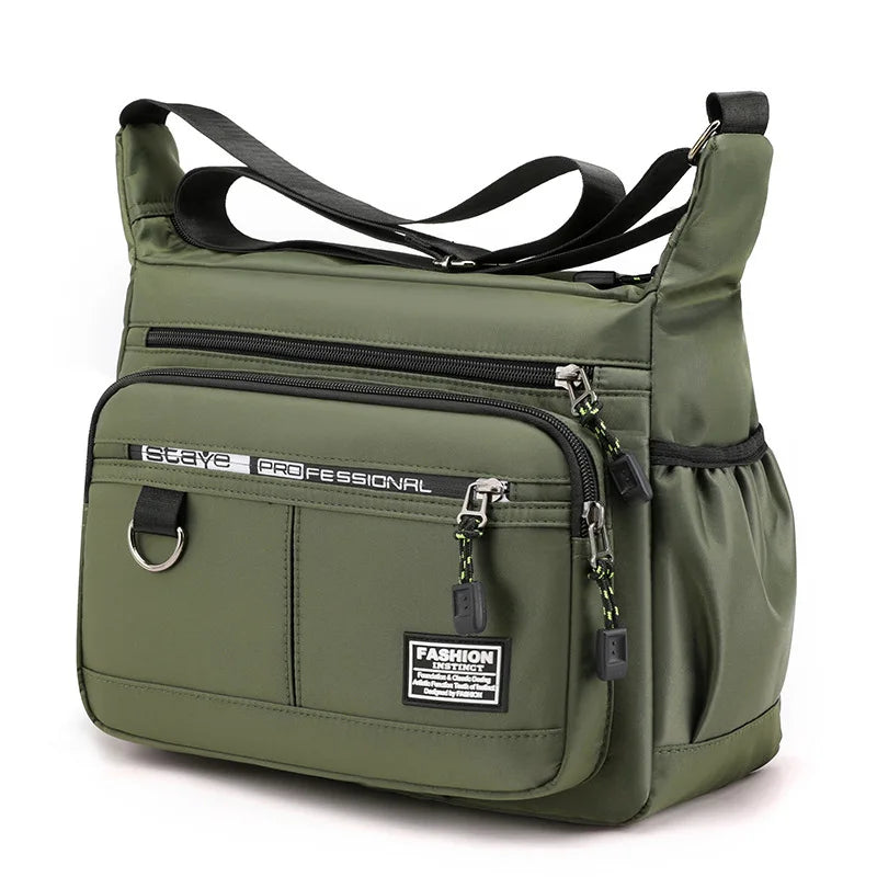 Men’s Crossbody Messenger Bag – Waterproof and Multi-Pocket Design
