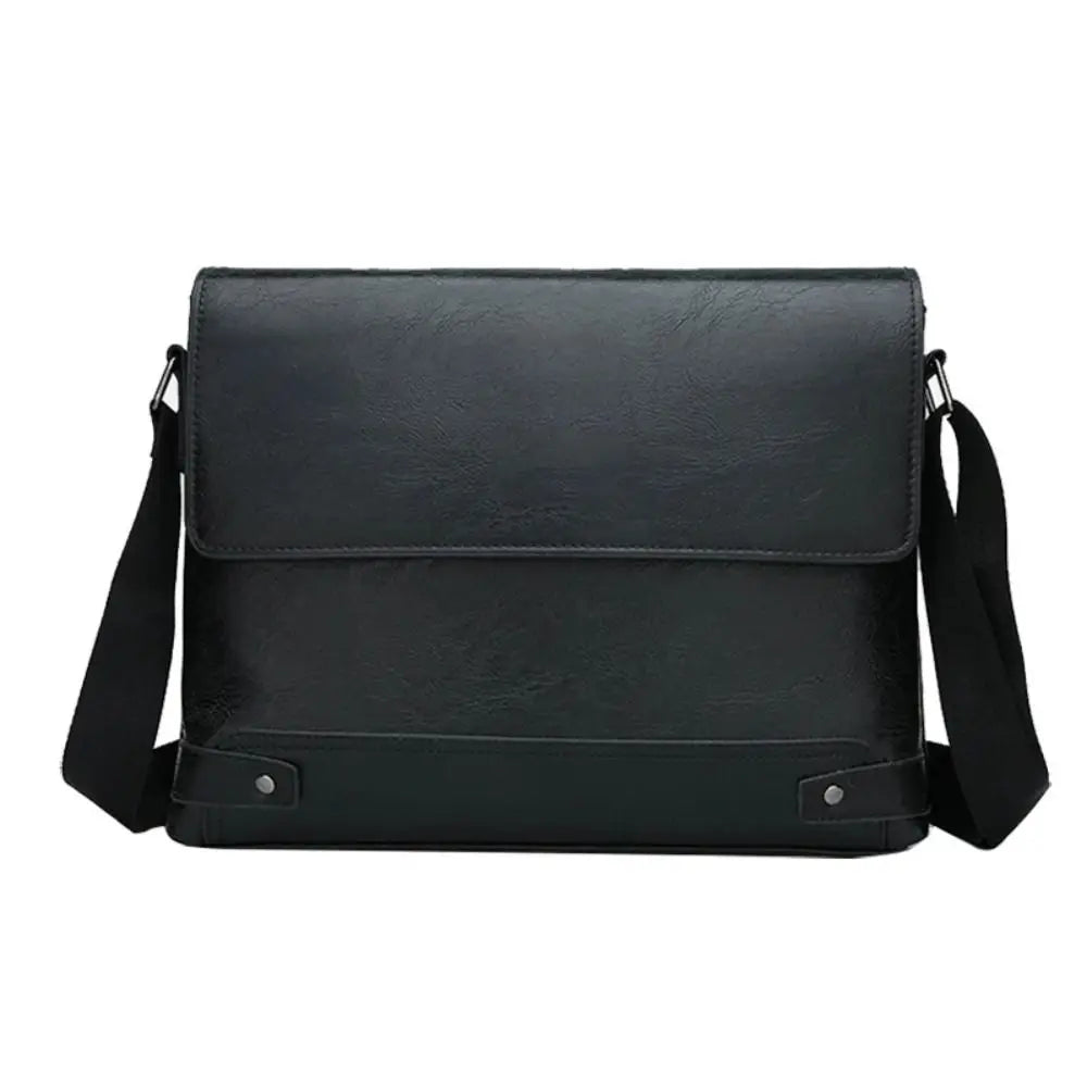 PU Leather Business Bag for Men – Laptop Tote & Crossbody Satchel