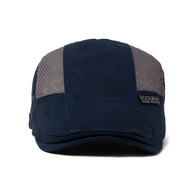 Men's Beret With Breathable Mesh and Side Adjustment