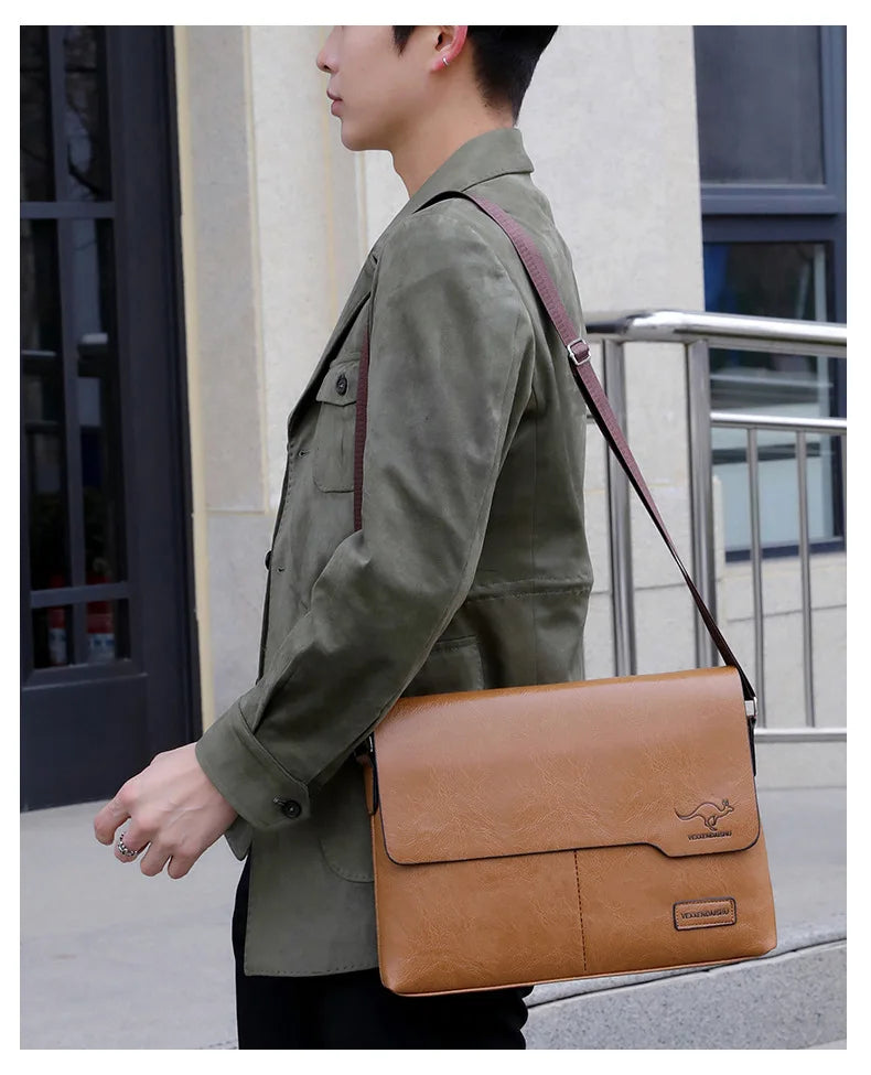 Men’s Messenger Bag – Timeless Sophistication for Stylish Men | Perfect for iPad and Laptop