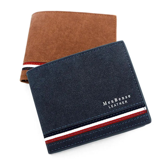Men’s Wallet with Tricolor Stripe – Modern Design and Practicality