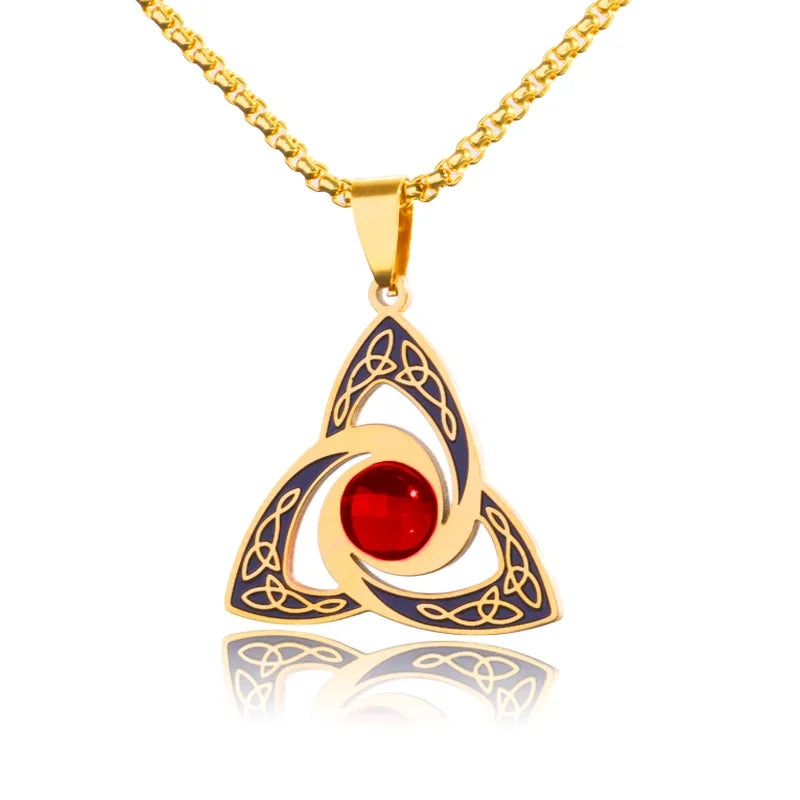 Viking Rune Circle Pendant Necklace