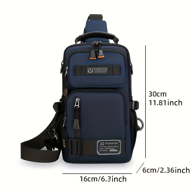 Tactical Crossbody Sling Bag for Men – Multi-Pocket Urban Chest Pack for Everyday Carry and Travel