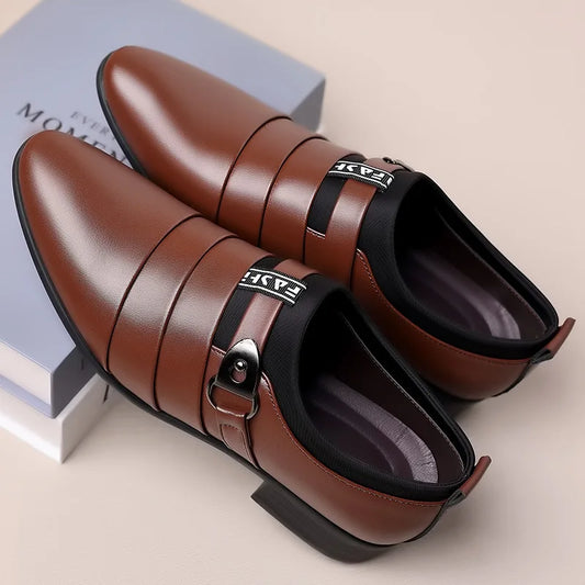 Men’s Slip-On Dress Shoes – Modern Buckle Detail