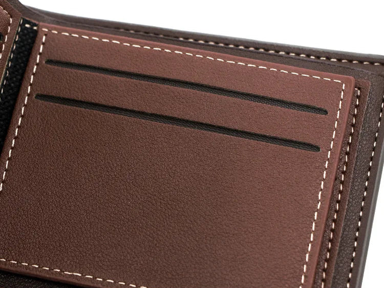 European Style Wallet with Tricolor Detail