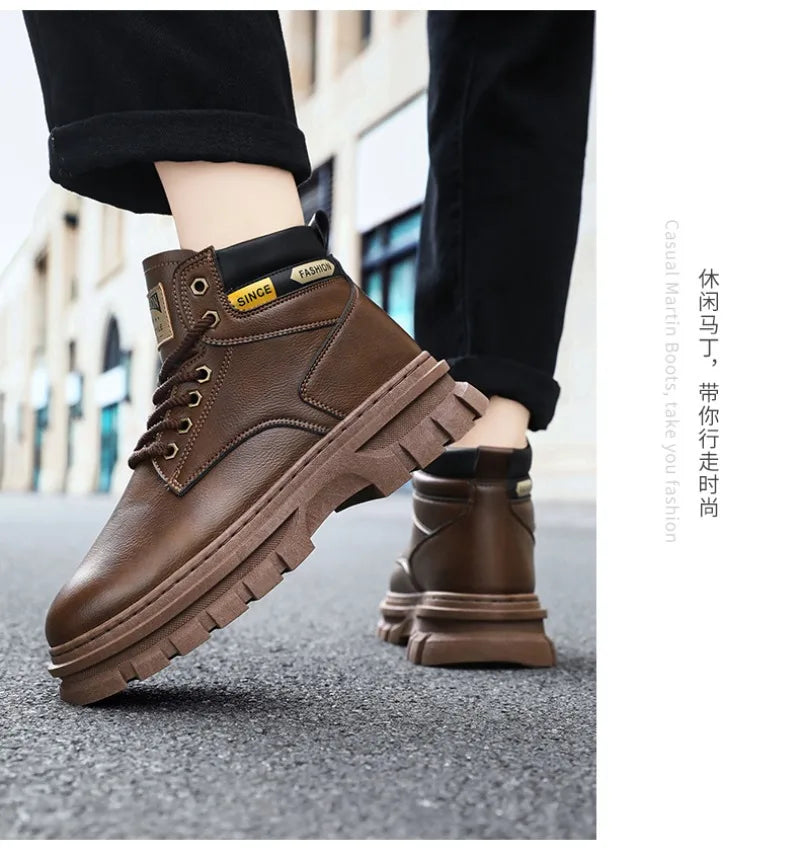 Herren Lederstiefel – Bequeme Retro Boots für Männer