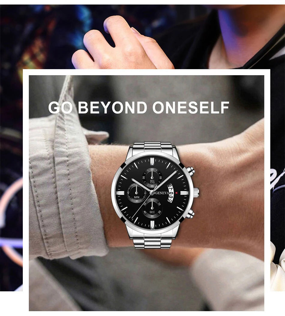Men’s Set – Classic Watch with Matching Bracelet