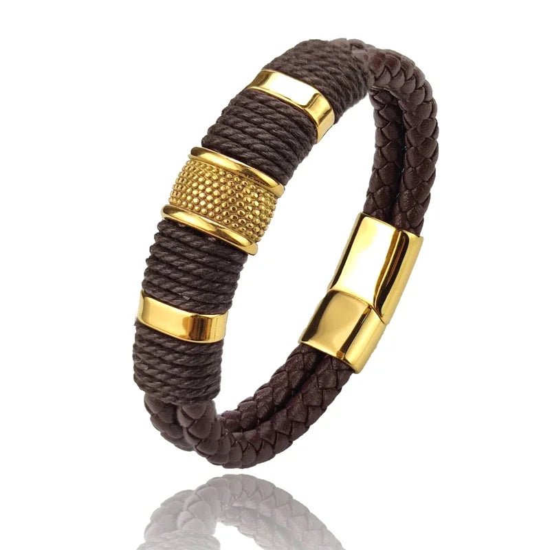 Steel Accent Braided Bracelet