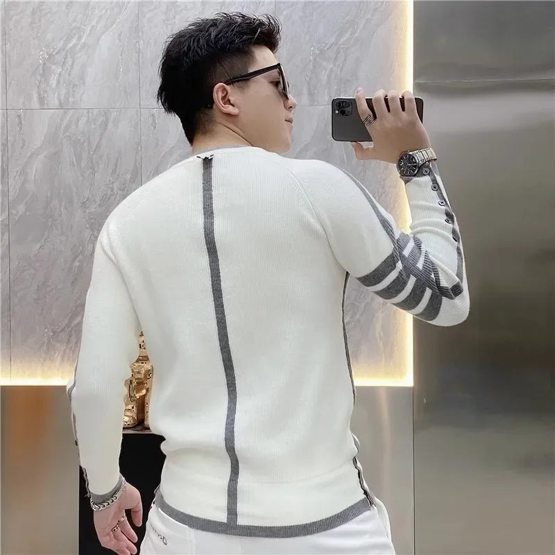 Men’s Slim Fit Knit Sweater – Minimalist Style with a Modern Touch