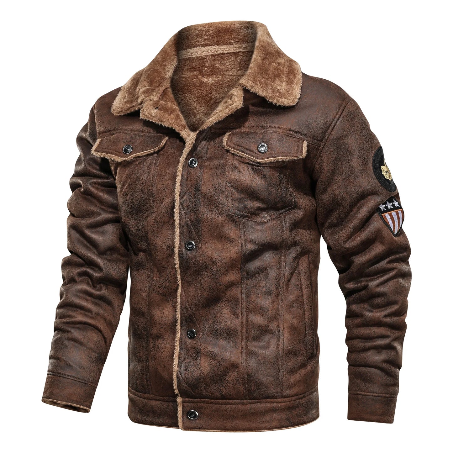 Men’s Vintage Sherpa-Lined Jacket – Rugged Winter Style