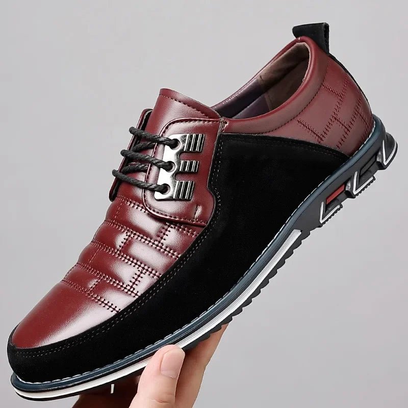 Freizeitschuhe für Herren – Klassische, atmungsaktive und genähte Abendschuhe aus Leder