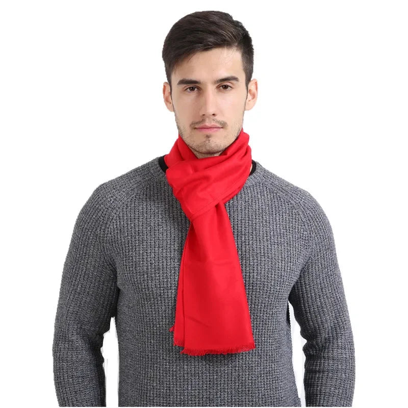 Men's Pashmina Scarf for Men, Wool Scarf for Winter.