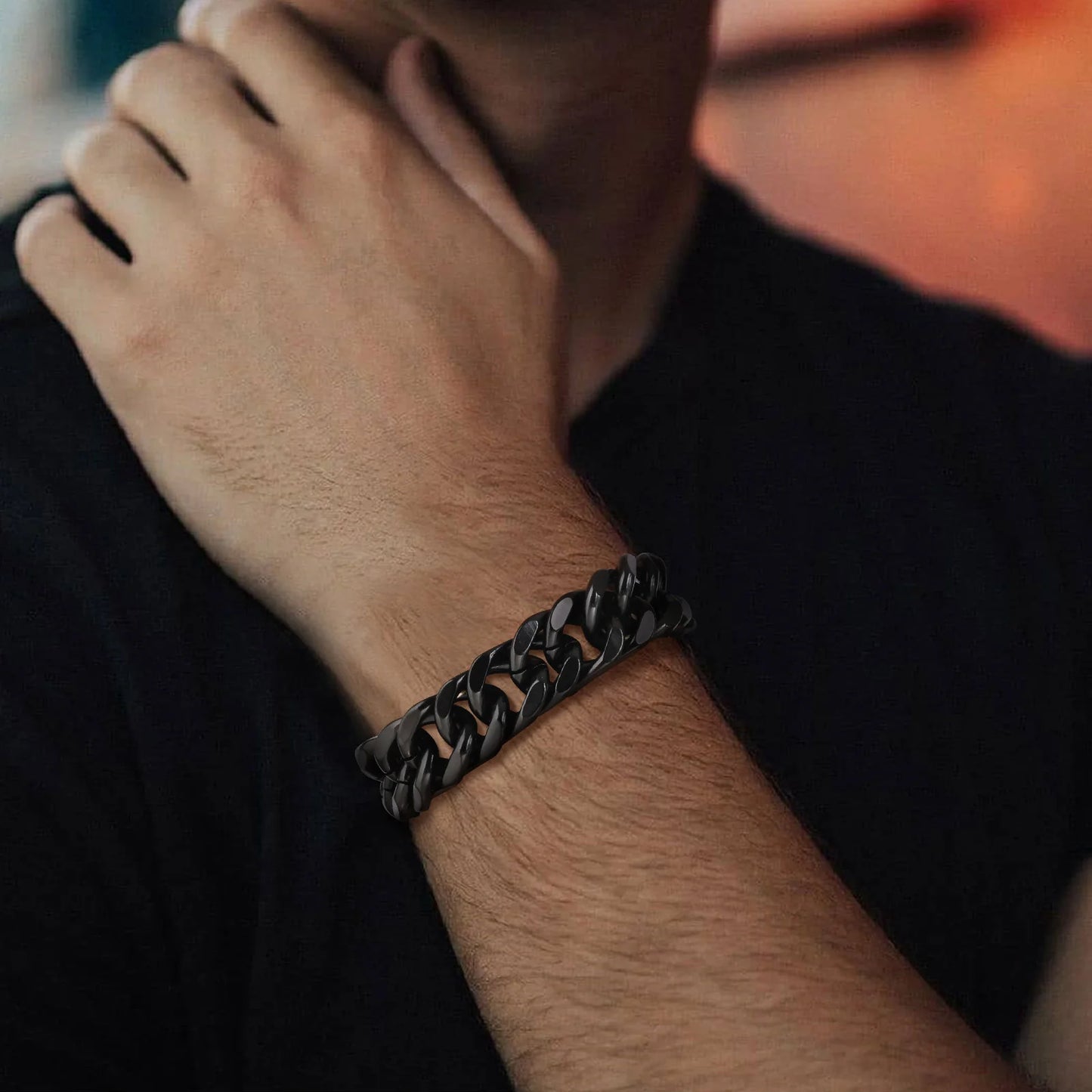 Men’s Stainless Steel Thick Link Bracelet