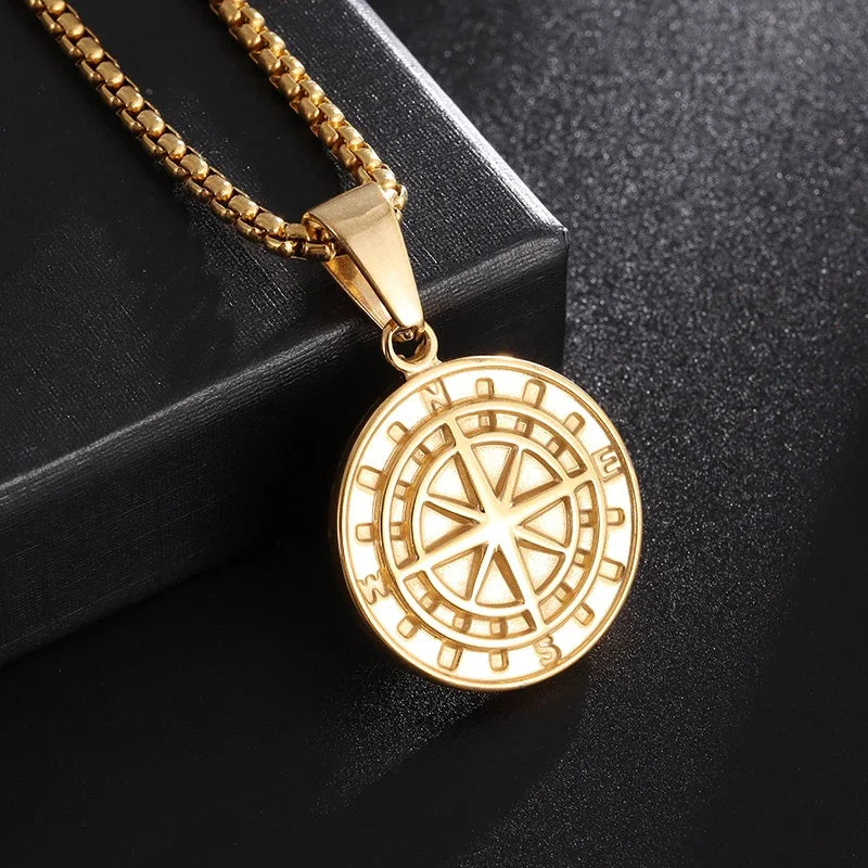 Viking Rune Circle Pendant Necklace