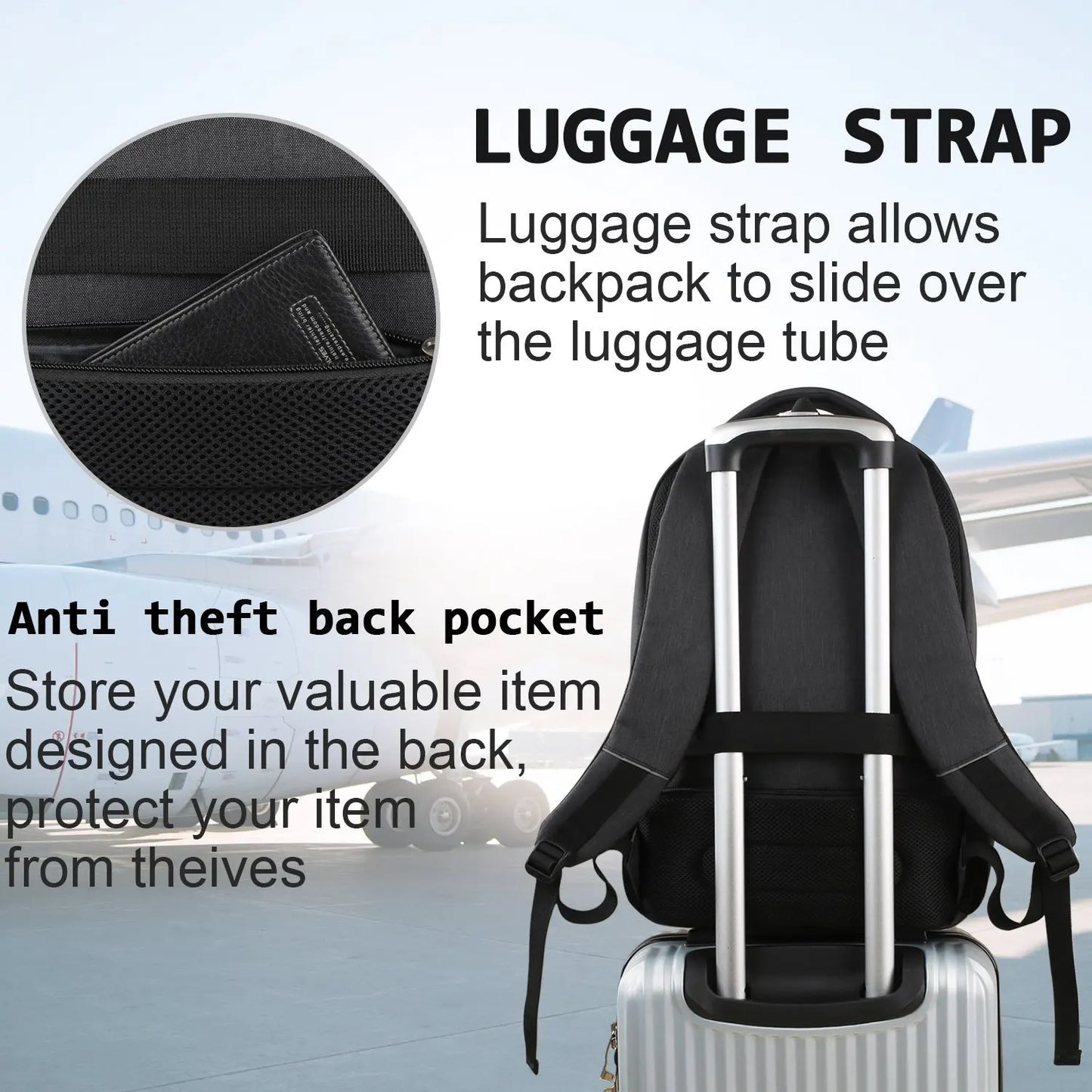 Men’s Executive Anti-Theft Backpack – Modern, Technological and Spacious