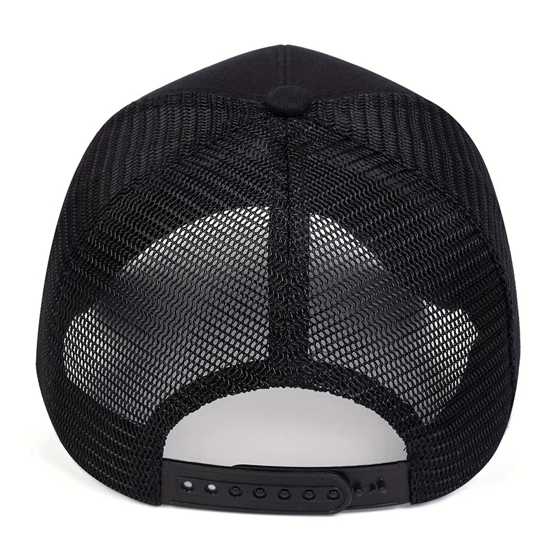 Cross Embroidered Trucker Cap