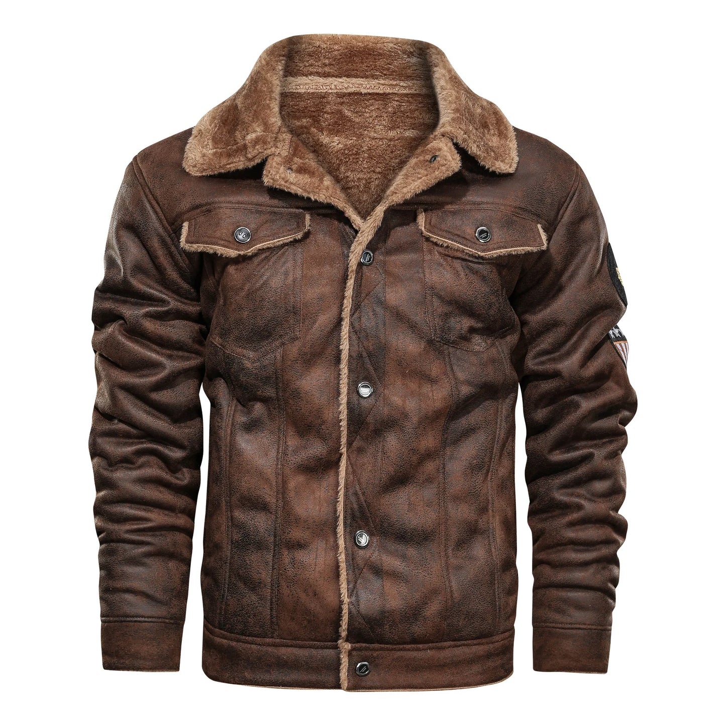 Men’s Vintage Sherpa-Lined Jacket – Rugged Winter Style