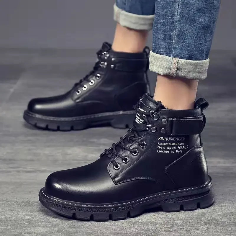 Neuer Motorradstiefel - Wasserdichter Lederstiefel