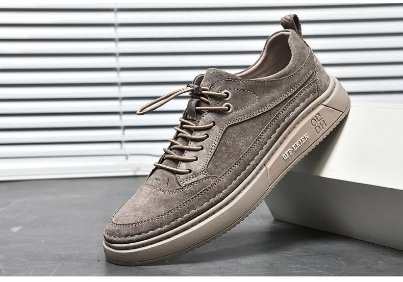 Fashion Men's Shoes - Genuine Leather Loafers, Lace-up, Comfortable, Casual