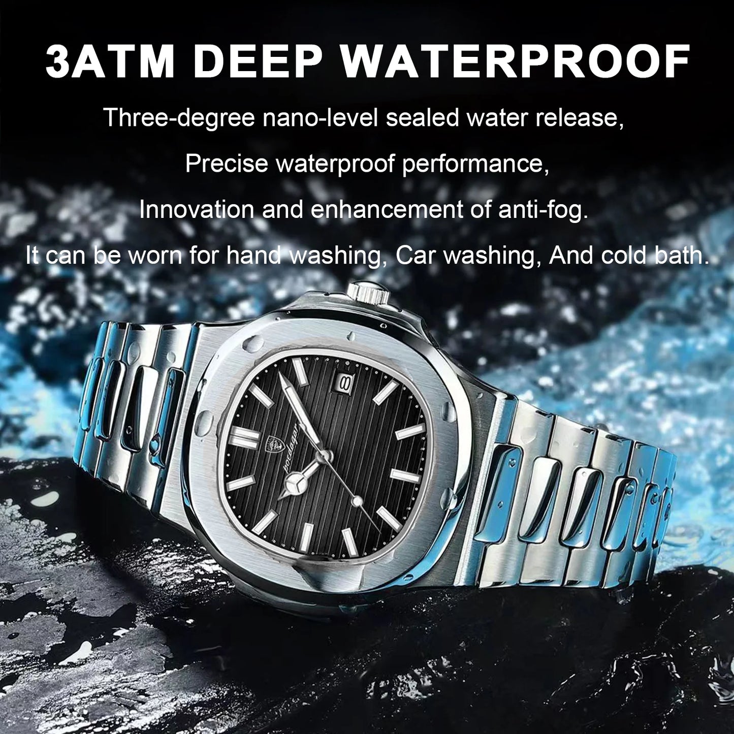 Men's Sports Watch - Waterproof, Luminous, with Date, Quartz