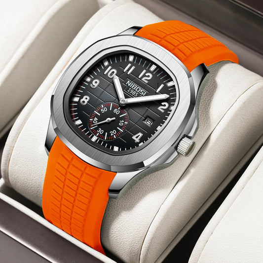 Men’s Modern Watch with Sport Strap — Bold Design for an Active Lifestyle