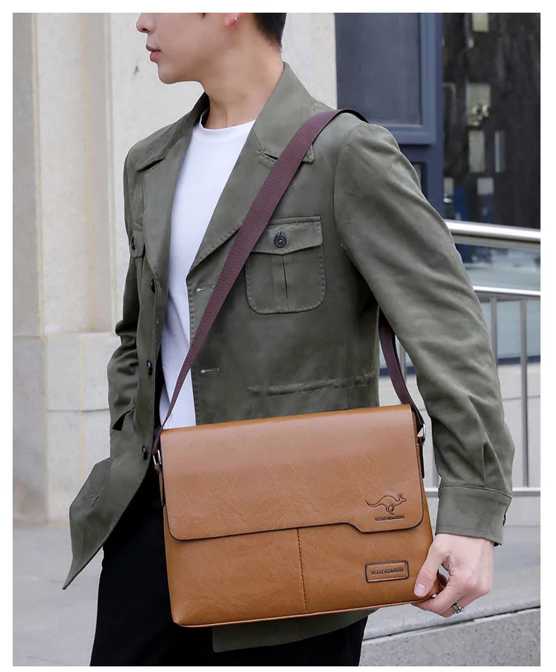 Men’s Messenger Bag – Timeless Sophistication for Stylish Men | Perfect for iPad and Laptop