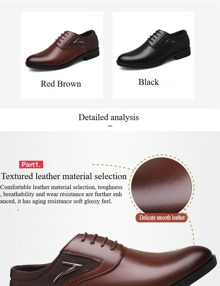 Herrenschuhe – Klassisches Freizeitleder, weich und formell