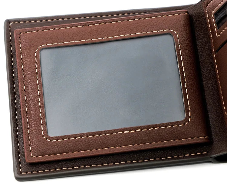 European Style Wallet with Tricolor Detail