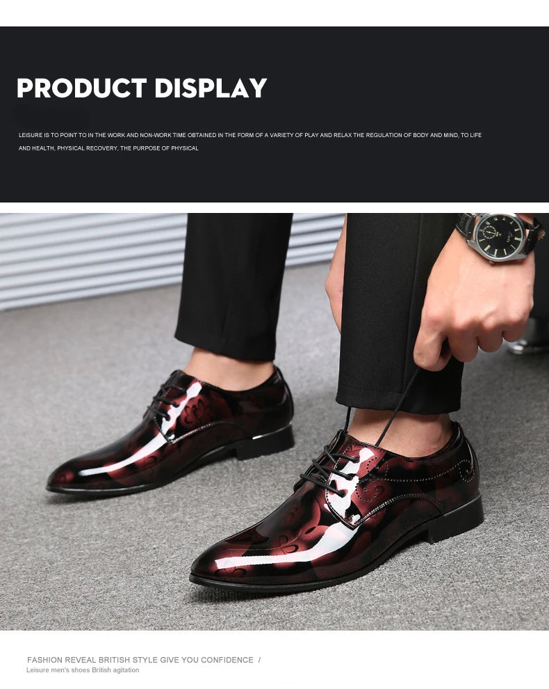 Luxuriöse Oxford-Schuhe für Herren – Retro-Blumendruck