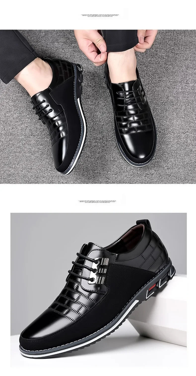 Freizeitschuhe für Herren – Klassische, atmungsaktive und genähte Abendschuhe aus Leder