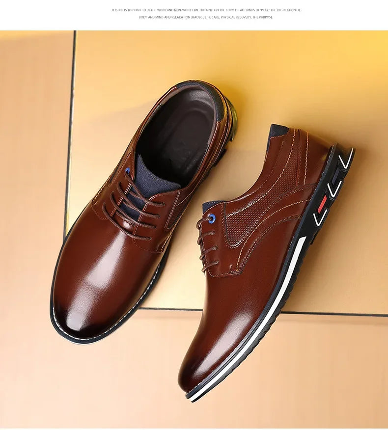 Retro Herrenschuhe - Business Brand Lederschuhe