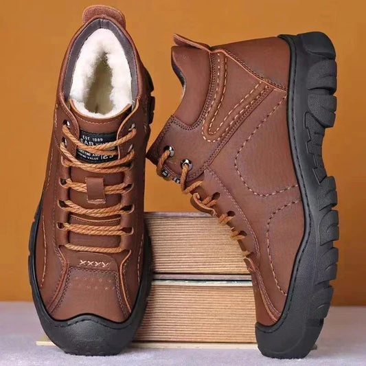 Snow Boot - Men's Ankle Boot, Waterproof Leather