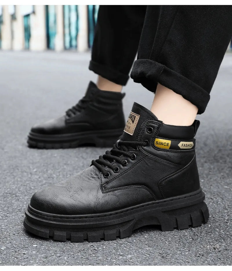 Herren Lederstiefel – Bequeme Retro Boots für Männer