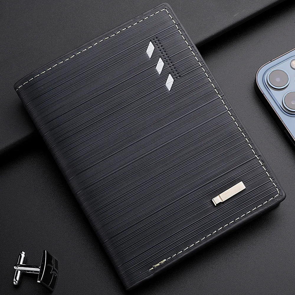 Men’s Premium Textured Wallet with Two-Tone Interior