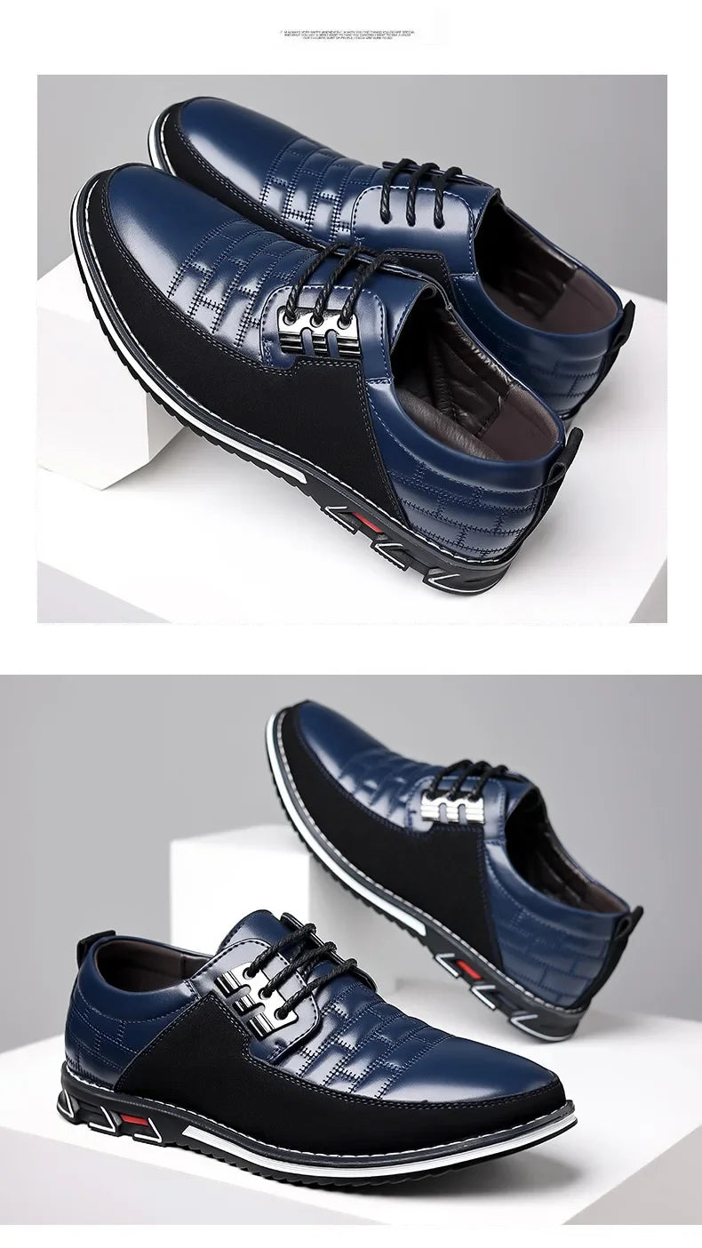 Freizeitschuhe für Herren – Klassische, atmungsaktive und genähte Abendschuhe aus Leder
