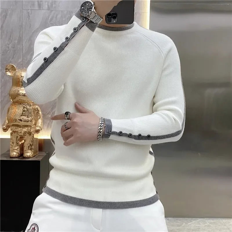 Men’s Slim Fit Knit Sweater – Minimalist Style with a Modern Touch