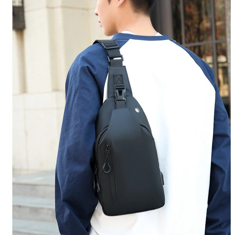 Men’s Sling Crossbody Bag – Compact, Modern, and Waterproof