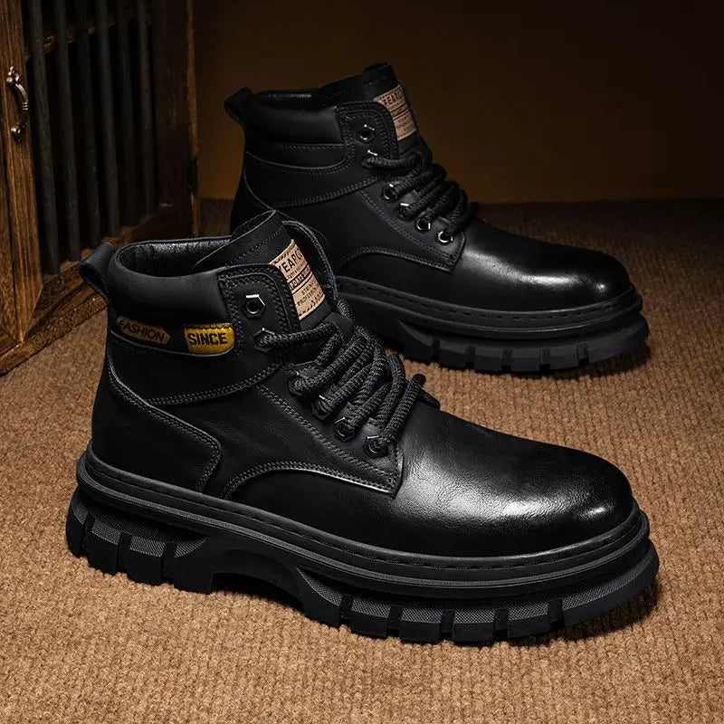Herren Lederstiefel – Bequeme Retro Boots für Männer