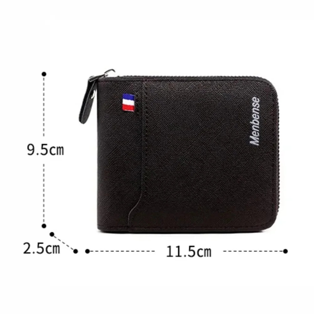 Compact Men’s Zip Wallet – Stylish & Secure