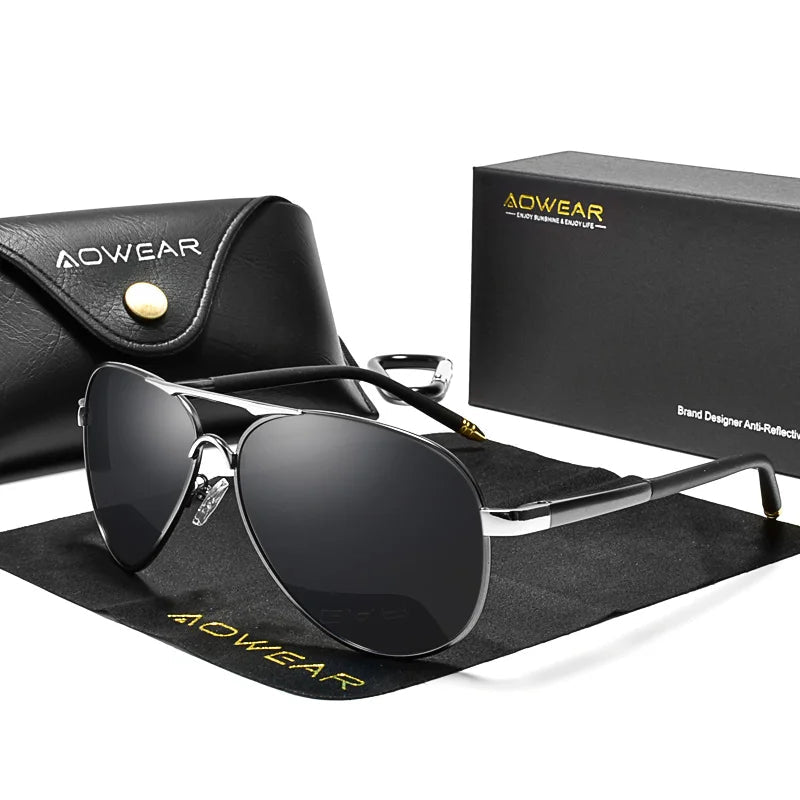 Men’s Aviator Sunglasses – Polarized Lenses & UV400 Protection