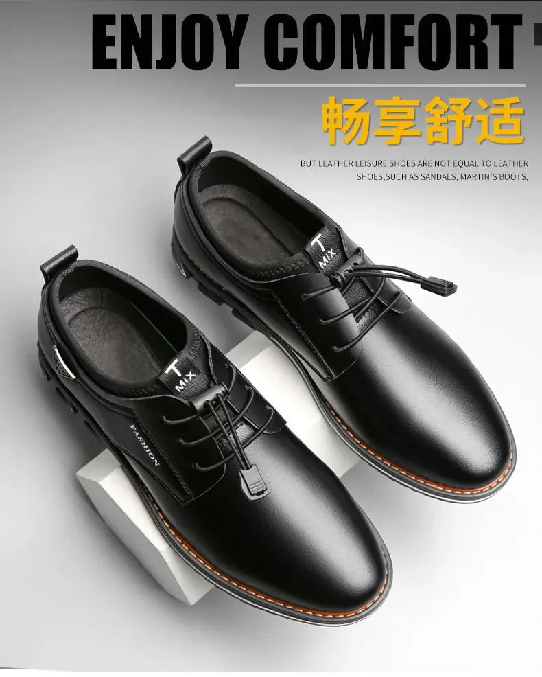 Freizeitschuhe im britischen Stil für Herren – Hochwertige Schuhe aus Kunstleder