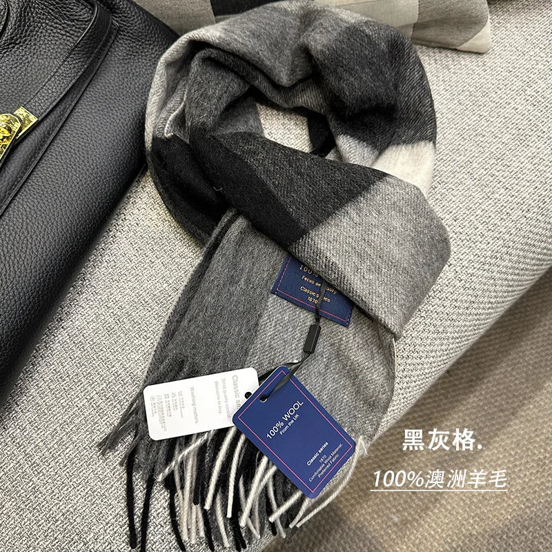 Men's wool scarf - British versatile