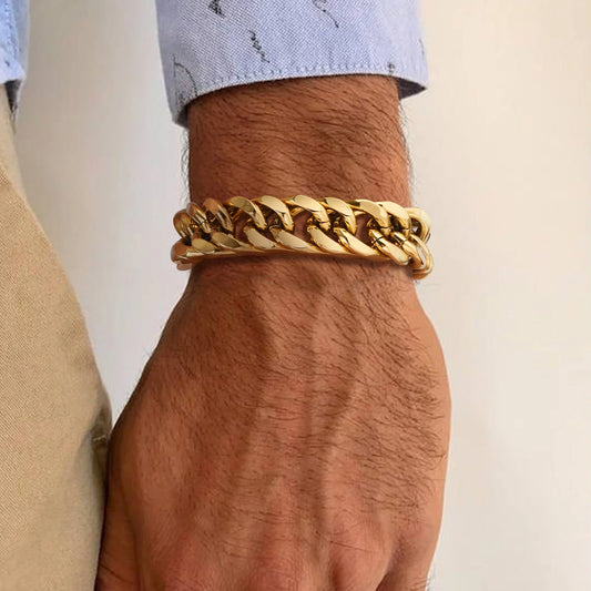 Men’s Stainless Steel Thick Link Bracelet