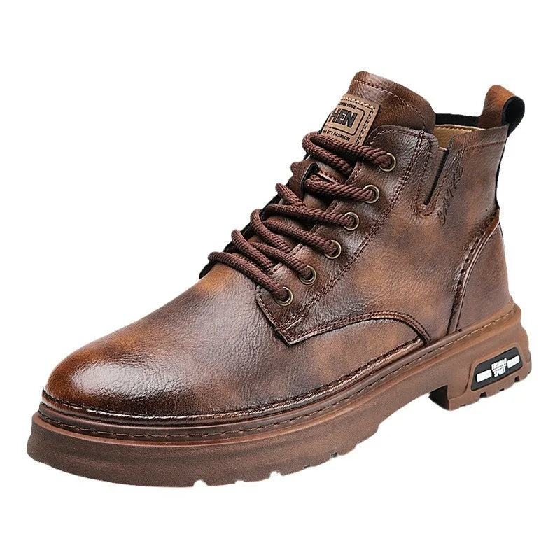 Luxuriöser Herrenstiefel – Britischer Retro-Stil, hochwertiges Lederschuhwerk
