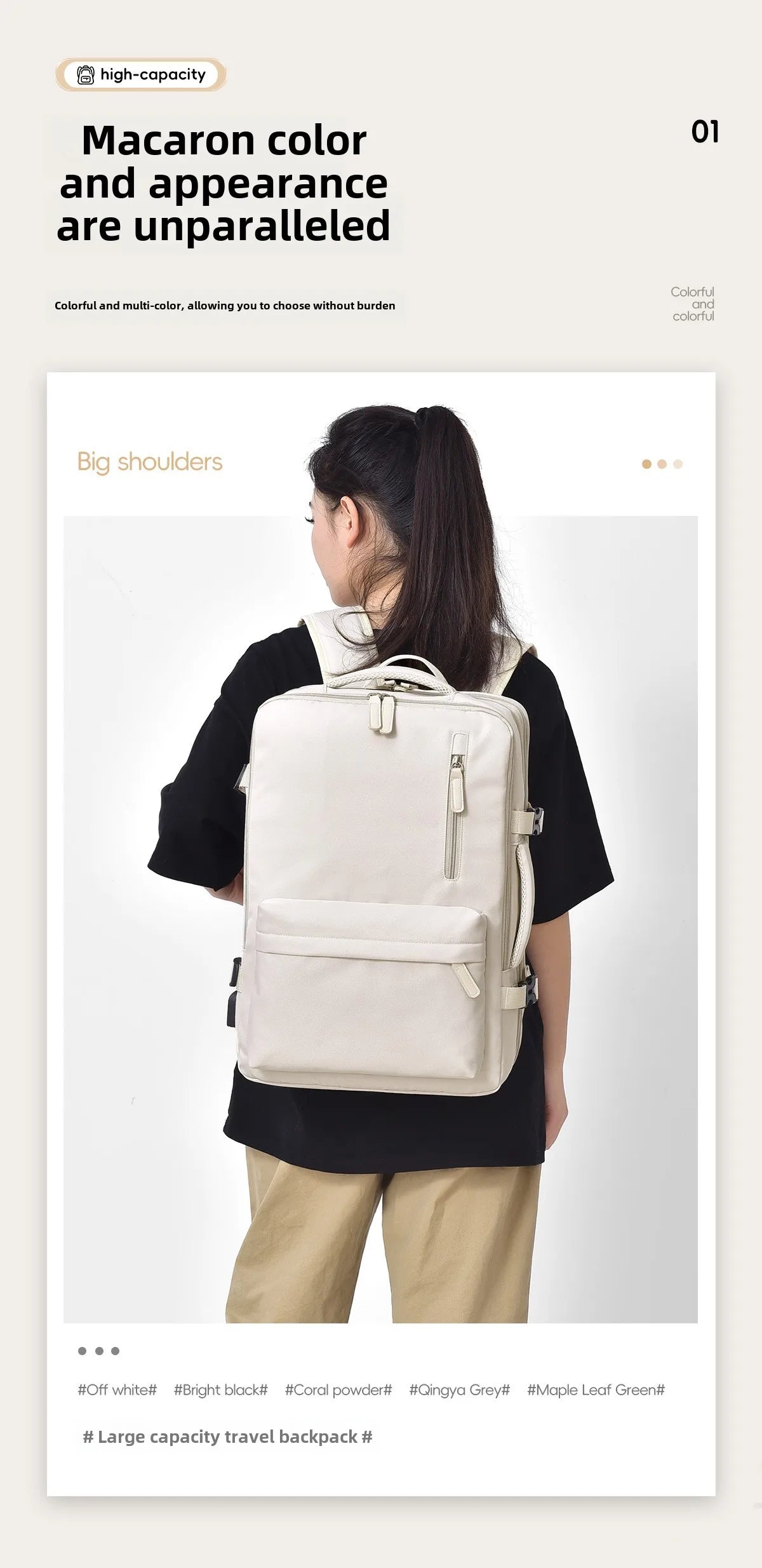Men’s Multifunctional Backpack – Expandable, Waterproof, and Large Capacity